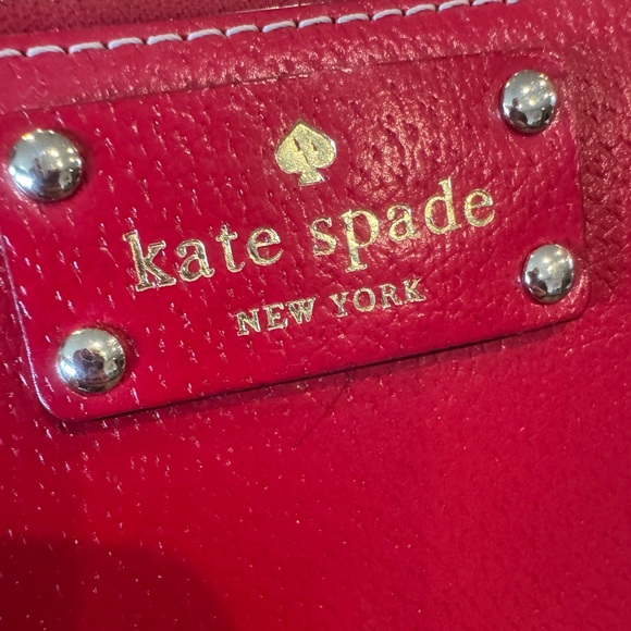 Kate Spade leather Wellesley Neda Wallet in red garnet - Picture 6 of 8
